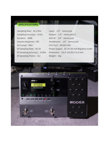 Pedal de Efectos MOOER GE150 para Guitarra Eléctrica