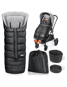 Bolsa de Saco Invierno Orzbow para Cochecito Negro 116.84x43.94cm
