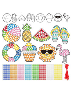 Kit de Manualidades de Verano Mooliwe - 24 Piezas de Arte de Diamante