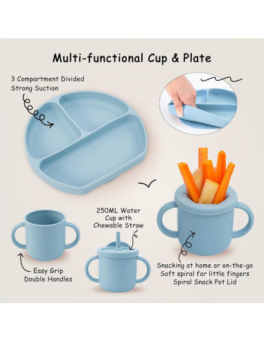 Juego de Alimentación de Silicona MBQMBSS 13 PZS Bebés