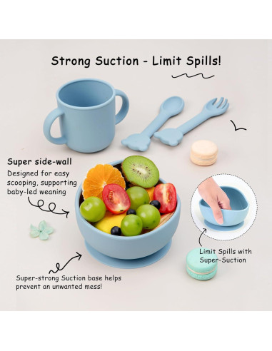 Juego de Alimentación de Silicona MBQMBSS 13 PZS Bebés