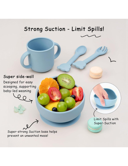 Juego de Alimentación de Silicona MBQMBSS 13 PZS Bebés