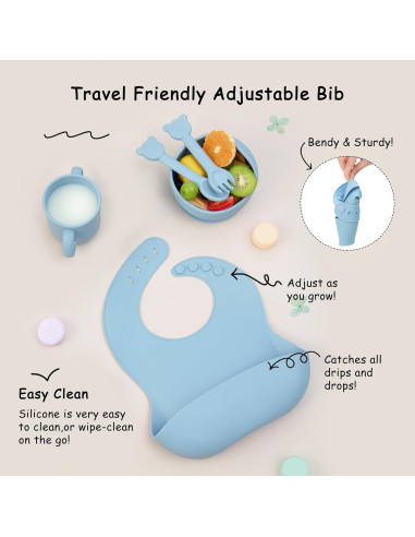 Juego de Alimentación de Silicona MBQMBSS 13 PZS Bebés