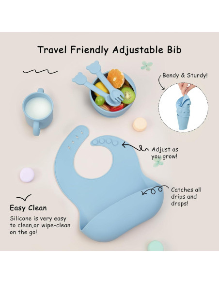 Juego de Alimentación de Silicona MBQMBSS 13 PZS Bebés