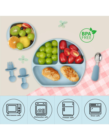 Juego de Alimentación de Silicona MBQMBSS 13 PZS Bebés