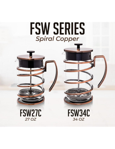 Cafetera Prensa Francesa OVENTE FSW34C 1L Acero Inoxidable