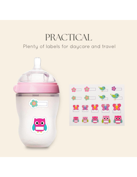 Juego de Clips para Chupete Milanti - Set de 21 Piezas Rosa y Amarillo