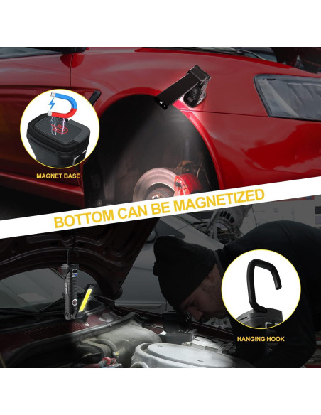 LHOTSE Luz de Trabajo LED Recargable 360 Magnética 500 Lúmenes