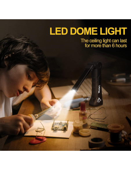 LHOTSE Luz de Trabajo LED Recargable 360 Magnética 500 Lúmenes