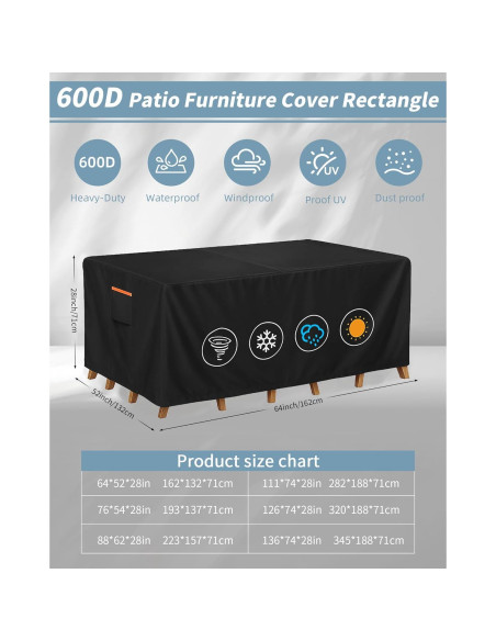 Cubierta Impermeable para Muebles Exteriores BRUXOLAY 162x132cm