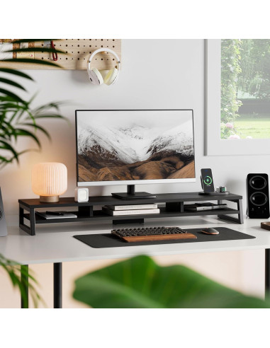 Soporte Doble para Monitor Fenge 108 cm con Almacenamiento