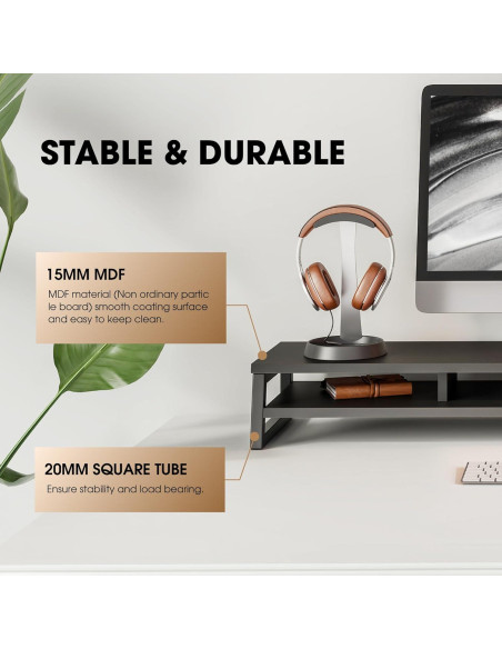 Soporte Doble para Monitor Fenge 108 cm con Almacenamiento