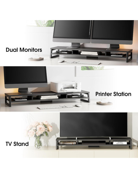 Soporte Doble para Monitor Fenge 108 cm con Almacenamiento