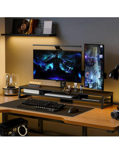 Soporte Doble para Monitor Fenge 108 cm con Almacenamiento