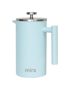 Prensa Francesa Aislada MIRA 20 oz Acero Inoxidable Azul