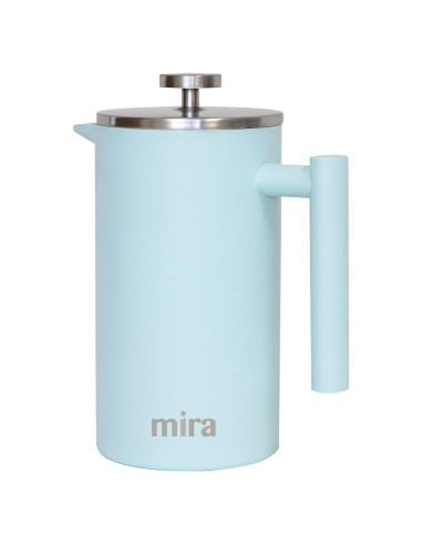 Prensa Francesa Aislada MIRA 20 oz Acero Inoxidable Azul