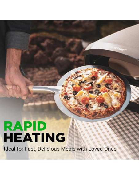 Horno de Pizza NutriChef NCPIZRTACC - 30 cm en 60 segs