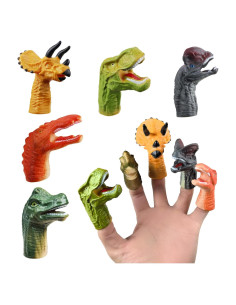 5 Marionetas de Dedo Dinosaurio SAURAWAN para Niños 3+