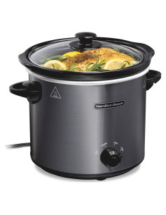Olla de Cocción Lenta Hamilton Beach 4 Cuartos Cerámica Gris