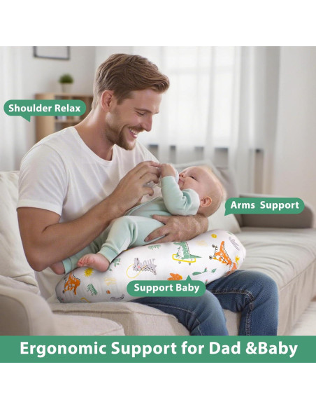 Almohada de Lactancia Resylp Dinosaurio 55.88x45.72 cm Algodón