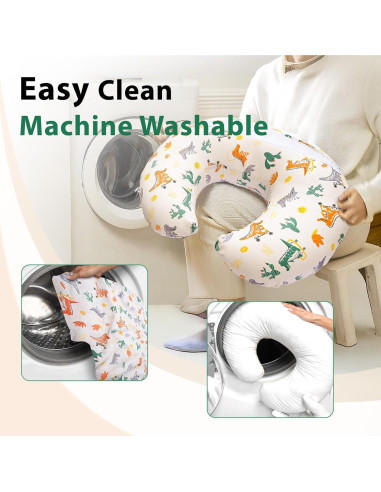 Almohada de Lactancia Resylp Dinosaurio 55.88x45.72 cm Algodón
