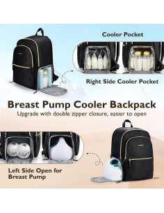 Mochila de Pañales Mommore con Extractor de Leche y Aislante 2