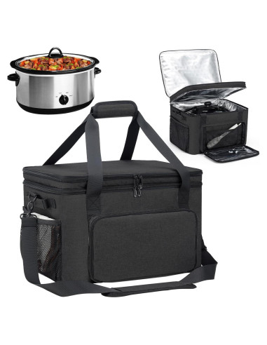 Bolsa de Transporte Aislada Wigojoy para Olla de Cocción Lenta 6-8 Qt