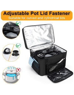 Bolsa de Transporte Aislada Wigojoy para Olla de Cocción Lenta 6-8 Qt 2