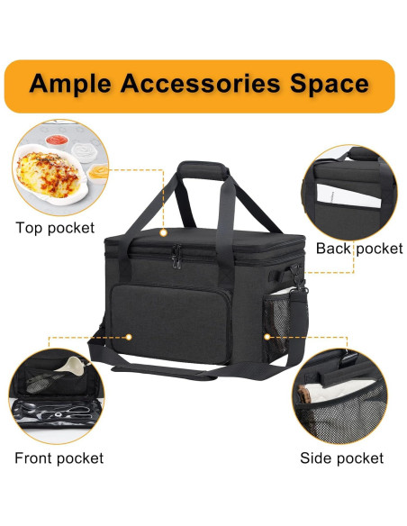 Bolsa de Transporte Aislada Wigojoy para Olla de Cocción Lenta 6-8 Qt