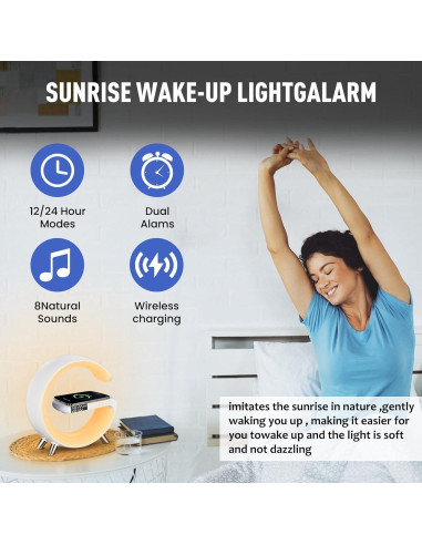 Lámpara de Mesa LED Inteligente LeeNabao 4 en 1 Blanco