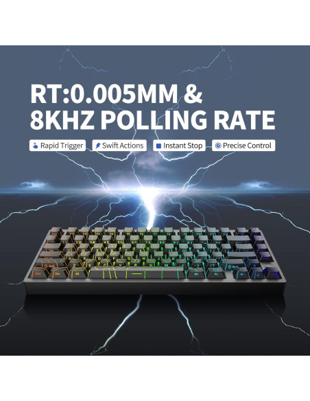 Teclado Mecánico IROK MG75PRO 81 Teclas Interruptor Magnético