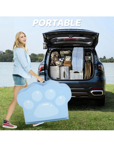 Cama Portátil para Niños Mmucco 140x87 cm Azul Suave