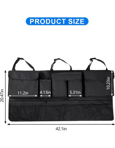 Organizador de Maletero Mandark, Bolsa Colgante Universal 106.7x52.1cm