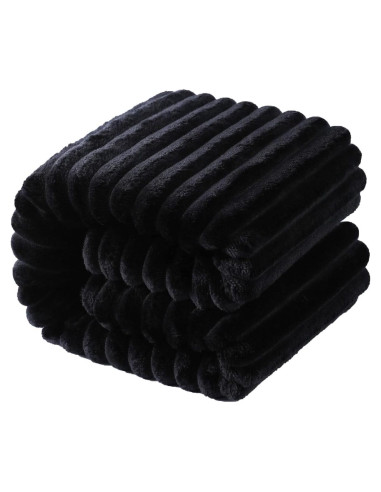 Manta de Franela NTBAY para Bebés 76.2x101.6 cm Negra