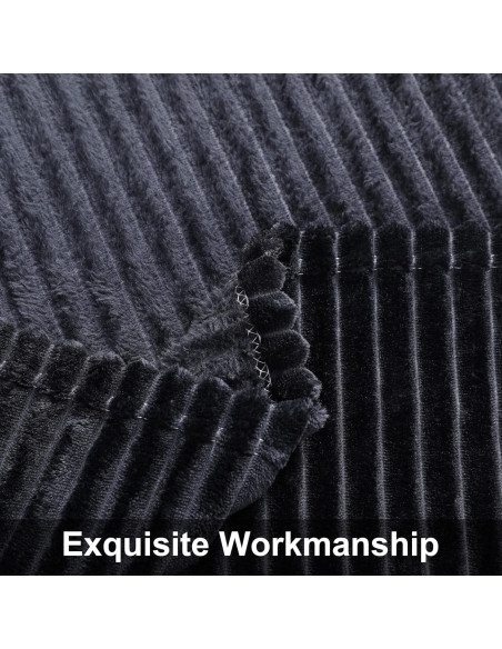 Manta de Franela NTBAY para Bebés 76.2x101.6 cm Negra