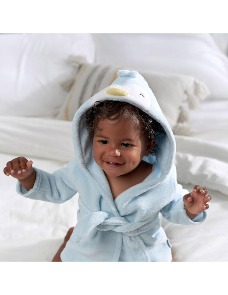 Bata de baño suave Gerber para bebés 0-9 meses pingüino