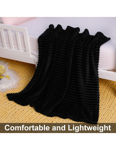 Manta de Franela NTBAY para Bebés 76.2x101.6 cm Negra