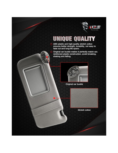 Visera Solar Izquierda MZS para Camry 2007-2011 Gris