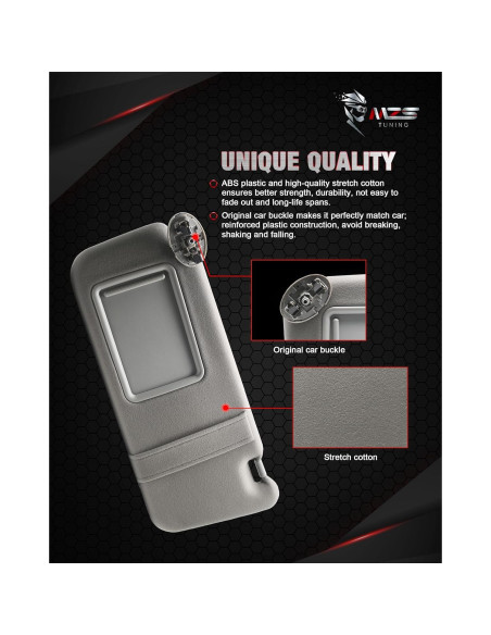 Visera Solar Izquierda MZS para Camry 2007-2011 Gris