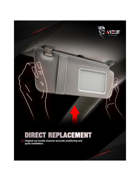 Visera Solar Izquierda MZS para Camry 2007-2011 Gris