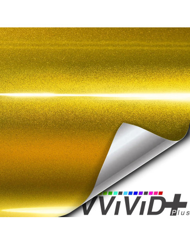 Vinilo VViViD Gloss Metallic Gold 30.48m x 1.52m para Auto