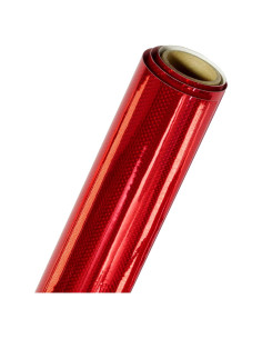 Vinilo Holográfico Rojo Brillante VViViD+ 0.3m x 1.5m Autoadhesivo