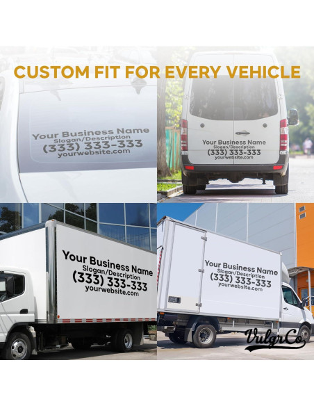 Calcomanías Personalizadas para Camiones VulgrCo - Vinilo Resistente