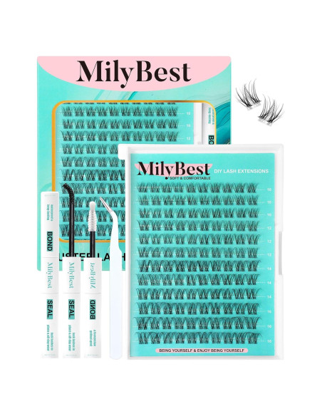 Kit de Extensión de Pestañas MilyBest 10-16mm Natural Wispy
