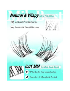 Kit de Extensión de Pestañas MilyBest 10-16mm Natural Wispy 2