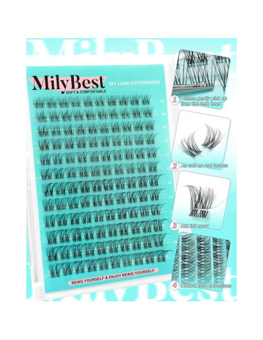 Kit de Extensión de Pestañas MilyBest 10-16mm Natural Wispy