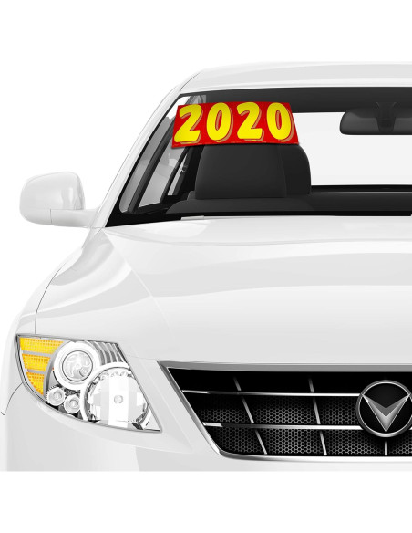 Calcomanías de Vinilo EZ Line Número 8 Amarillo/Rojo 19.05cm