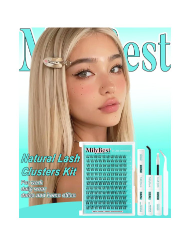 Kit de Extensión de Pestañas MilyBest 10-16mm Natural Wispy