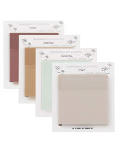 Notas Adhesivas Transparentes Pastel PARTSPOWER 4 Paquetes 7.62x7.62 cm