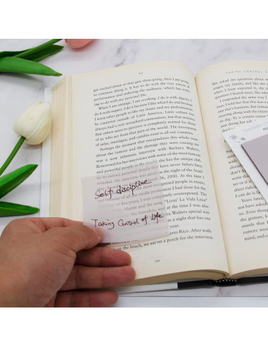 Notas Adhesivas Transparentes Pastel PARTSPOWER 4 Paquetes 7.62x7.62 cm